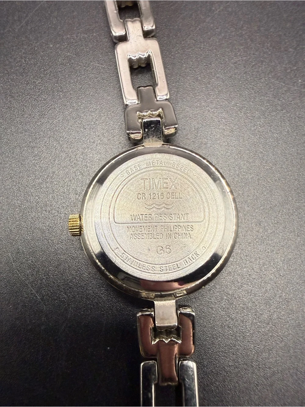 Timex Essentials Ladies Two Tone Watch - White Dial - 23.3mm - Quartz